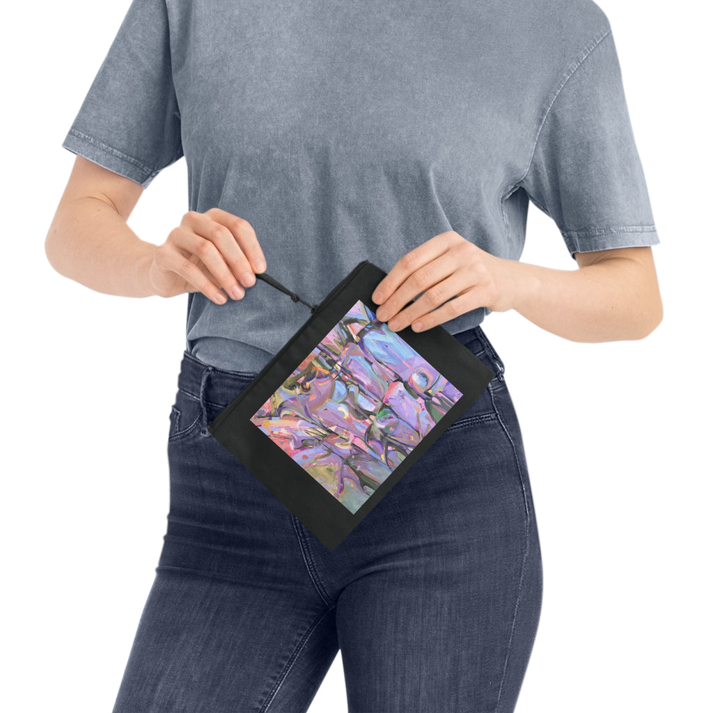 Eco-Friendly Pouch with 'Passages' I Original Artwork by American Artist Barbara Cleary